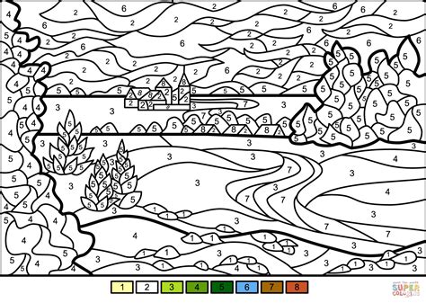 Free Printable Landscape Paint By Numbers